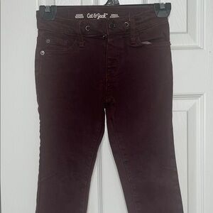 Cat & Jack Burgundy Jeans Straight-Leg Denim